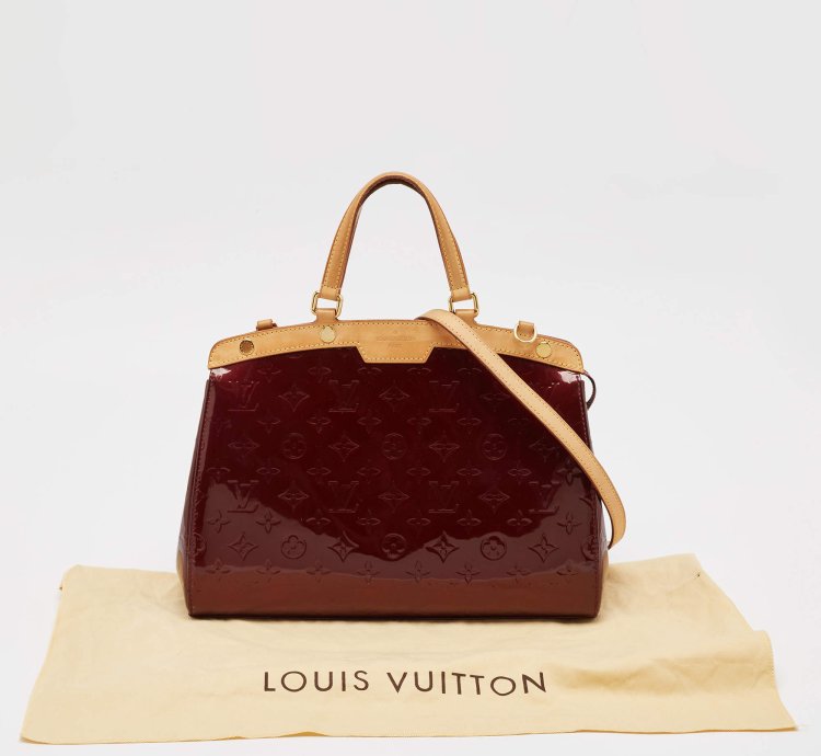 Louis Vuitton Amarante Monogram Vernis Brea Mm Bag