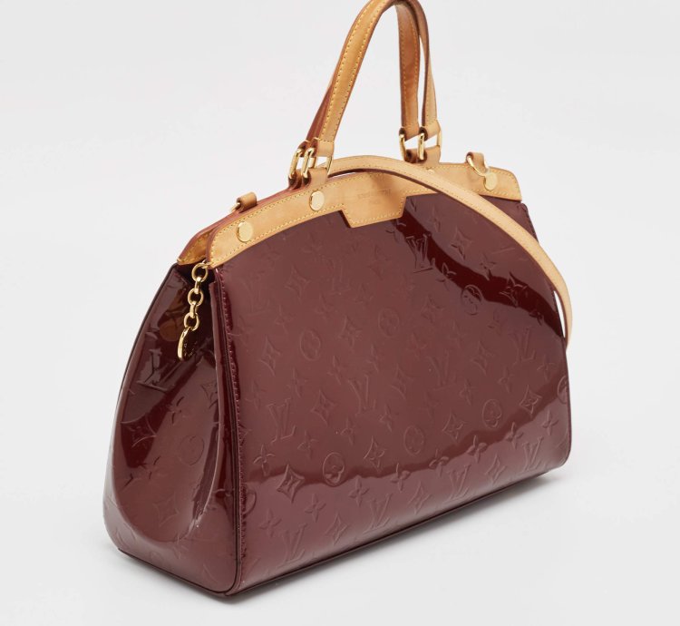 Louis Vuitton Amarante Monogram Vernis Brea Mm Bag