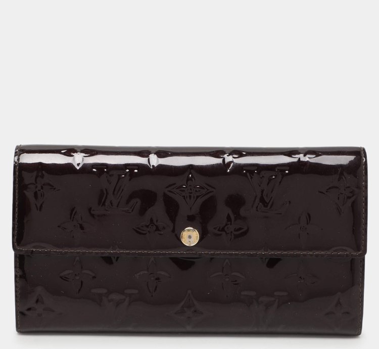 Louis Vuitton Amarante Monogram Vernis Sarah Continental Wallet