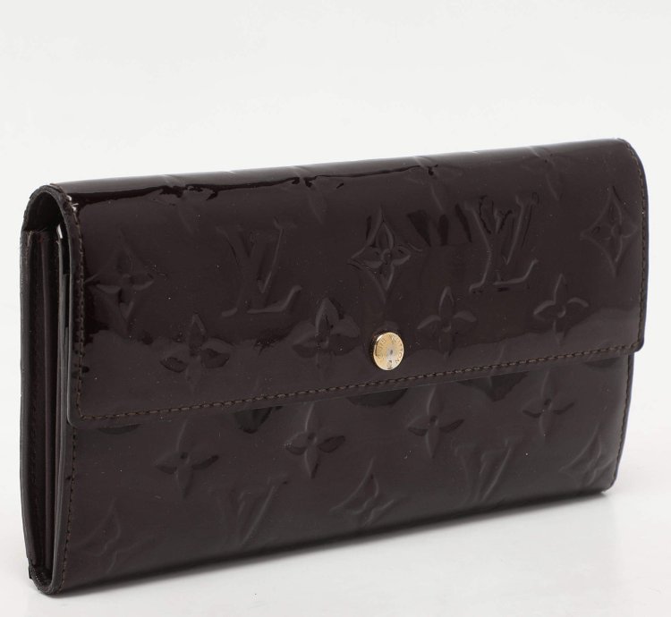 Louis Vuitton Amarante Monogram Vernis Sarah Continental Wallet