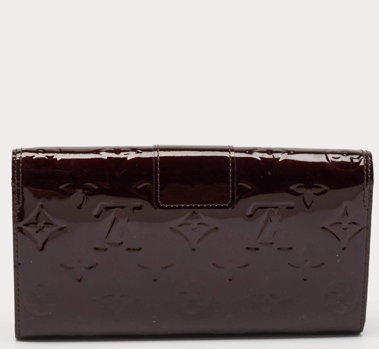 Louis Vuitton Amarante Monogram Vernis Sarah Noeud Wallet