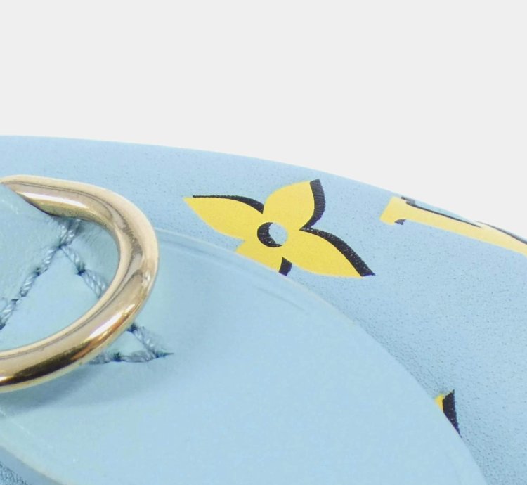 Louis Vuitton Baby Blue Leather Speedy Bandouliere Boston Bag