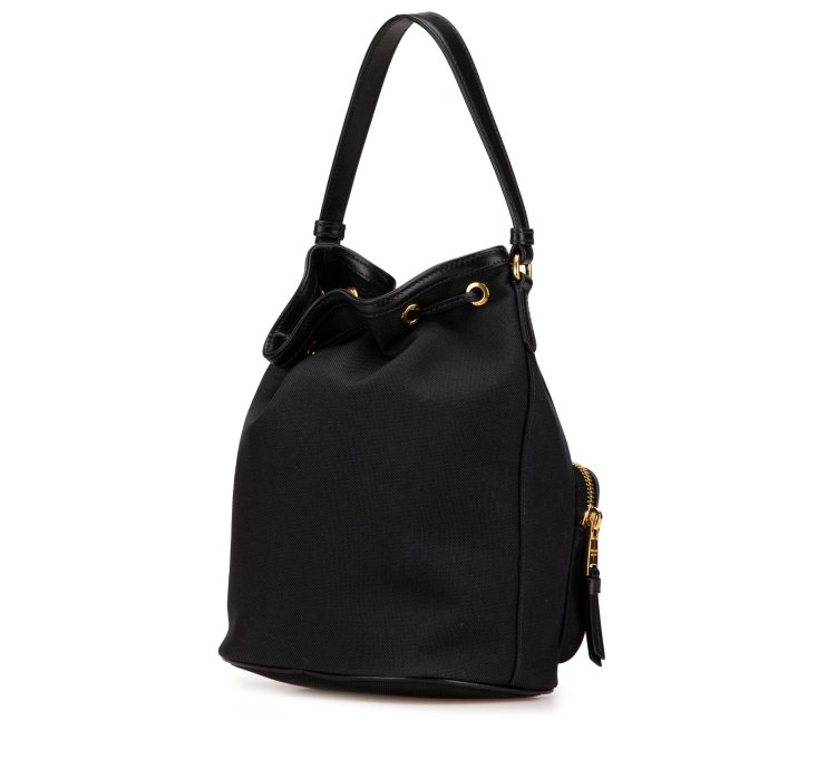 Black Canapa Logo Duet Bucket Bag