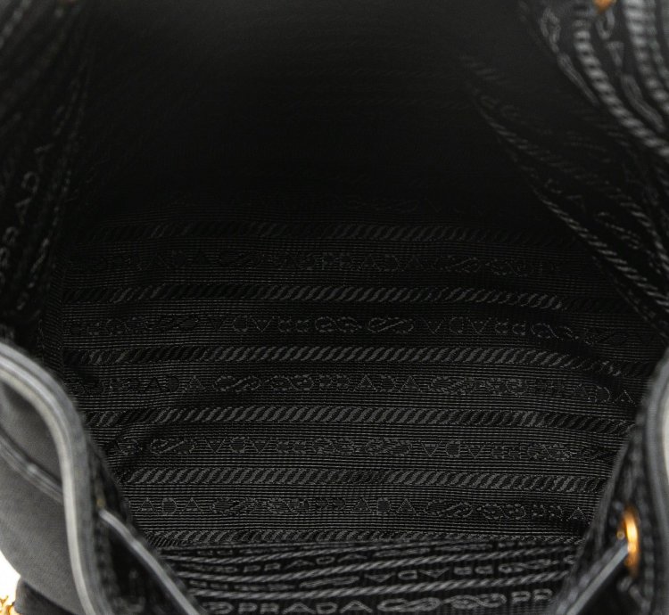 Black Canapa Logo Duet Bucket Bag