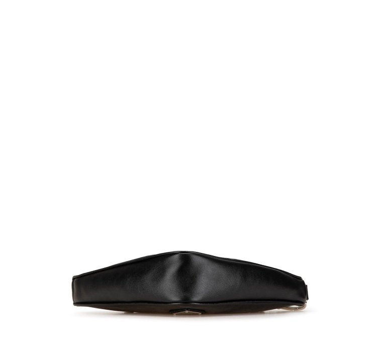 Black Grace Lux Triangle Logo Embossed Triangle Wristlet Pouch