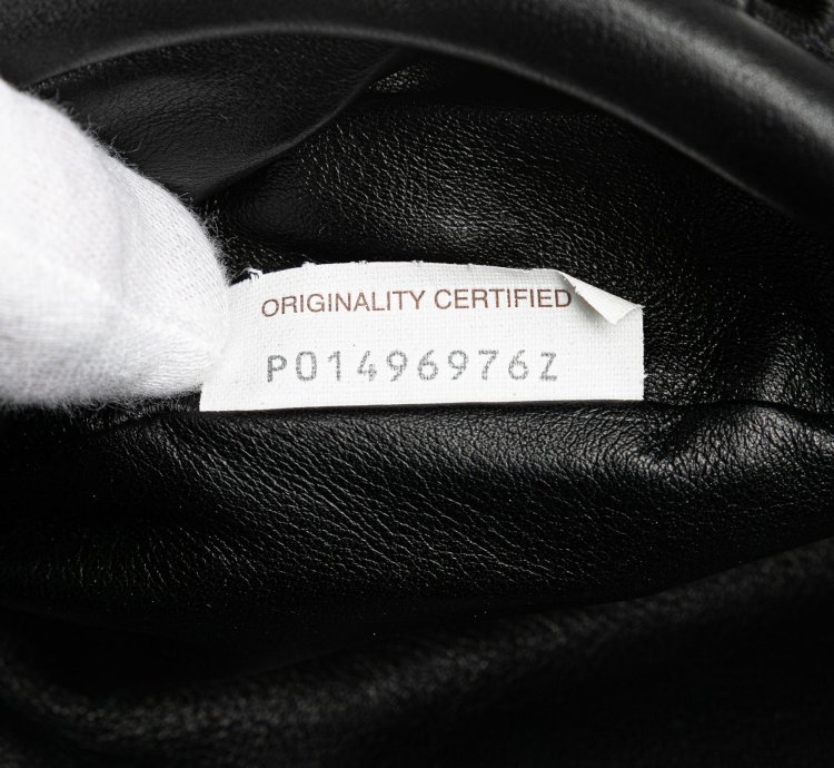 Black Lambskin Belt Chain Pouch