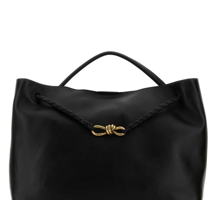 Black Leather Big Andiamo Handbag