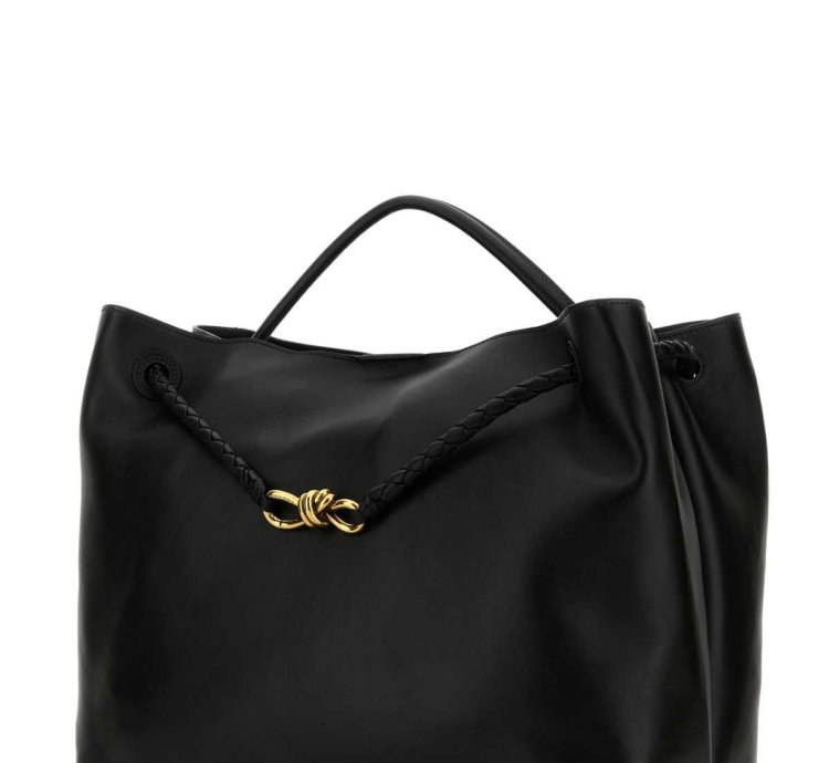 Black Leather Big Andiamo Handbag