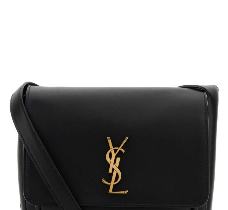 Black Leather Niki Crossbody Bag