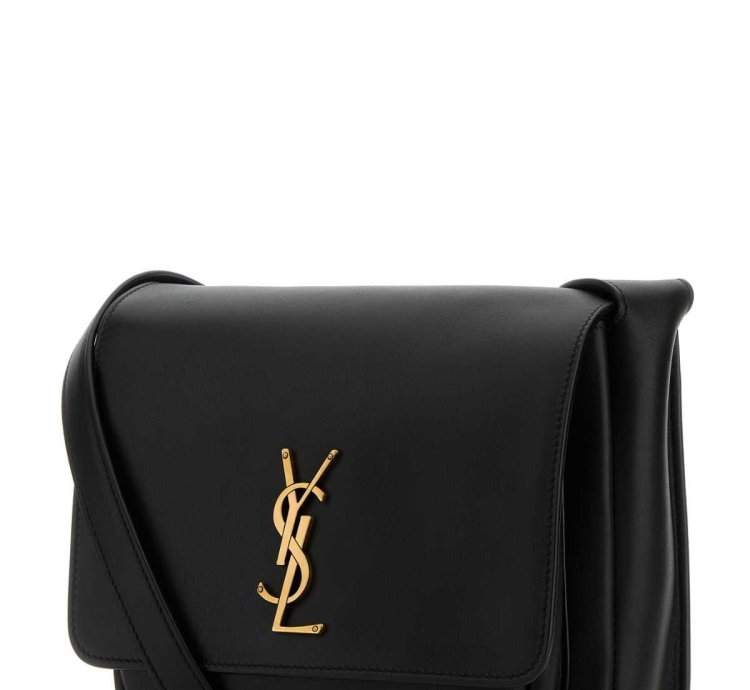 Black Leather Niki Crossbody Bag