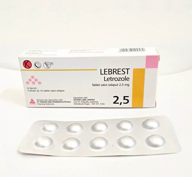 Lebrest Letrozole 25 Mg 1 Box - Hormonal Therapy For Breast Cancer In Postmenopausal Women