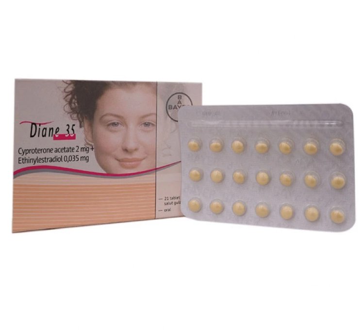Diane-35 - 2 Box - Oral Contraceptive Treatment For Hirsutism Acne In Women Ship From Dhl Express