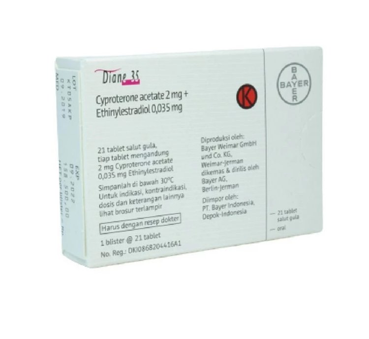 Diane-35 - 2 Box - Oral Contraceptive Treatment For Hirsutism Acne In Women Ship From Dhl Express
