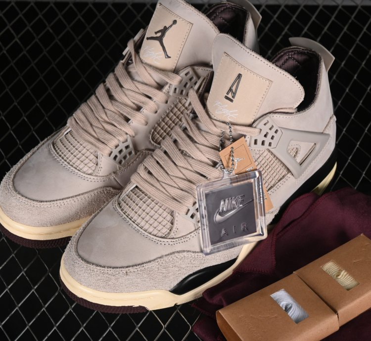 A Ma Maniere X Aj 4 Retro Fossil Stone