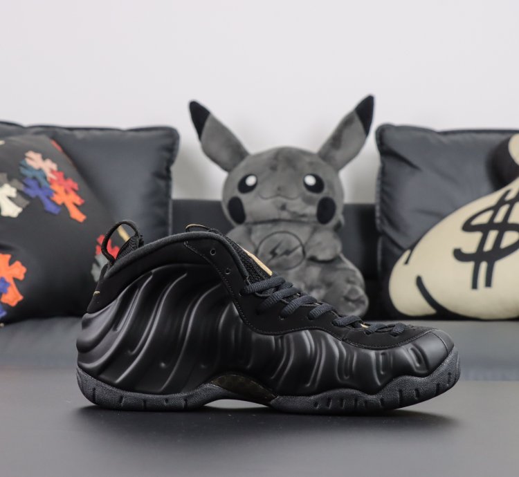 Nike Foamposlie Pro Black Metallic Gold 624041-009
