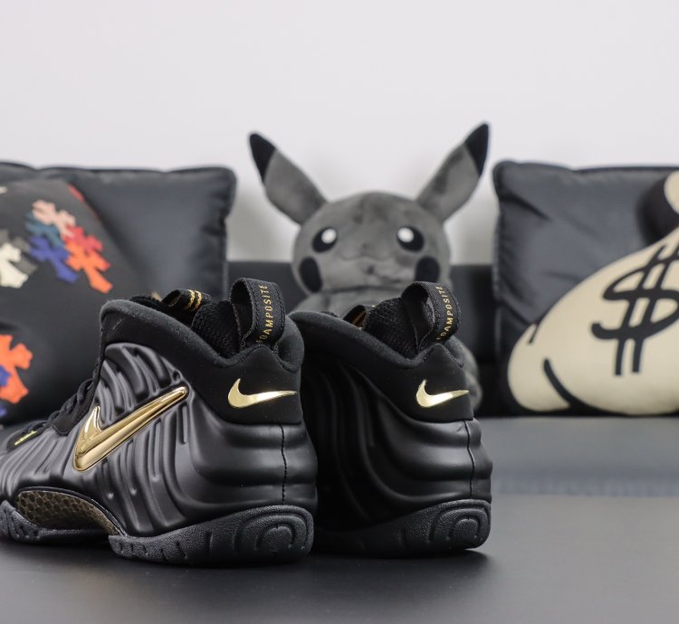 Nike Foamposlie Pro Black Metallic Gold 624041-009