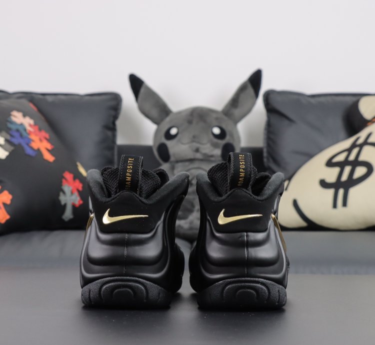 Nike Foamposlie Pro Black Metallic Gold 624041-009