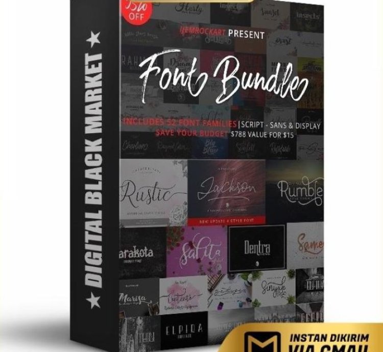 52 Newest Premium Font Bundle