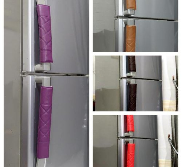 Waterproof Refrigerator Handle Cover Synthetic Leather Material