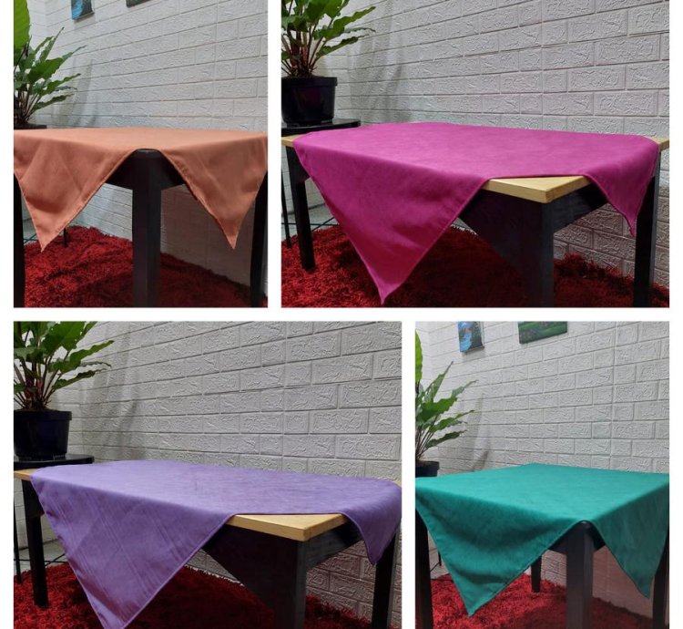 Plain Suede Square Guest Tablecloth Square Table Cover