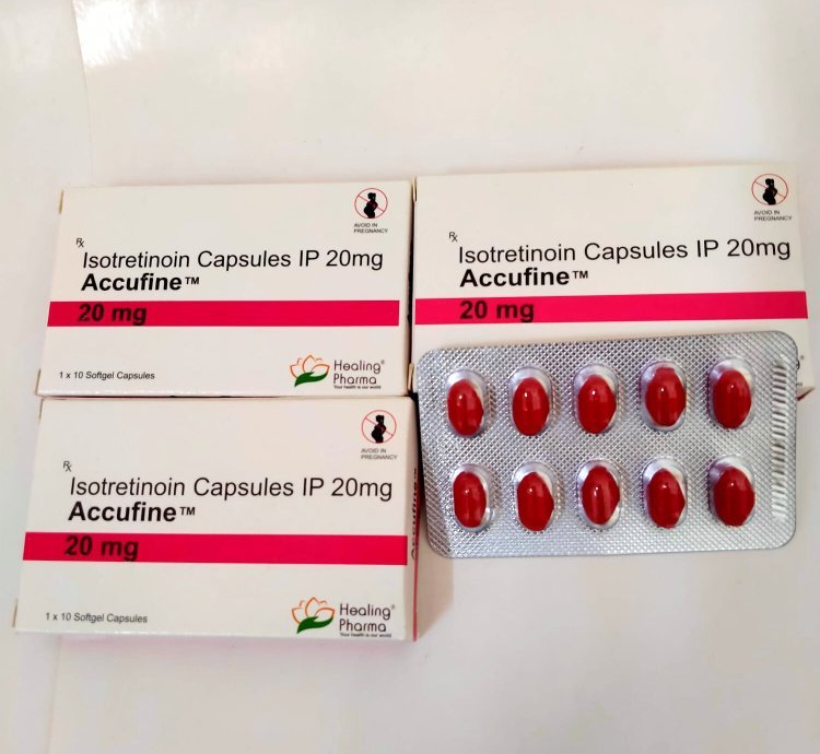 Accufine Isotretinoin 20mg 1 Box Softgel Capsules Advanced Acne Treatment