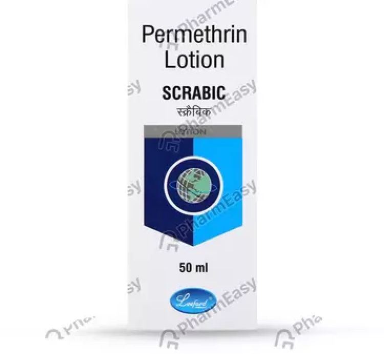 Scrabic Permethrin Lotion 5 Ww For Anti Scabies 50 Ml