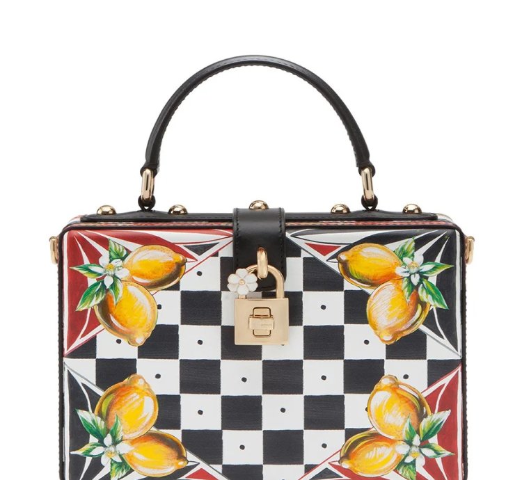 Dolce Gabbana Dolce Box Carretto Print Top Handle Bag