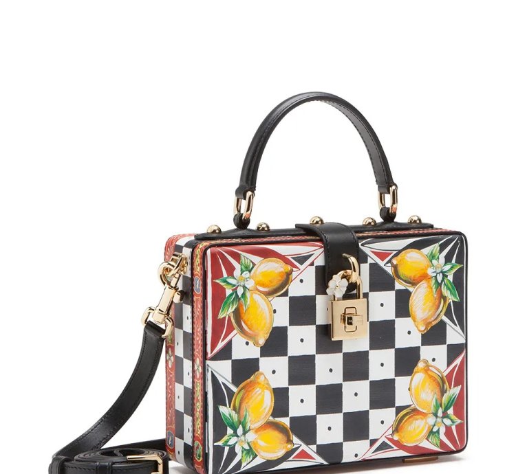 Dolce Gabbana Dolce Box Carretto Print Top Handle Bag