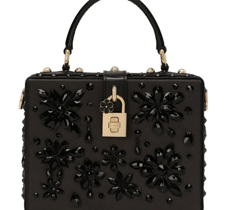 Dolce Gabbana Dolce Box Gemstone Detail Tote Bag