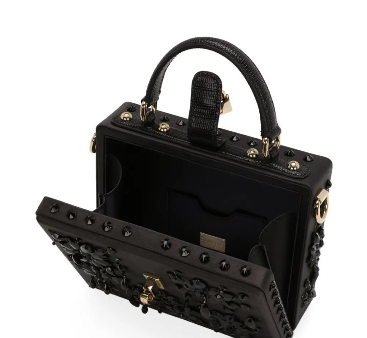 Dolce Gabbana Dolce Box Gemstone Detail Tote Bag