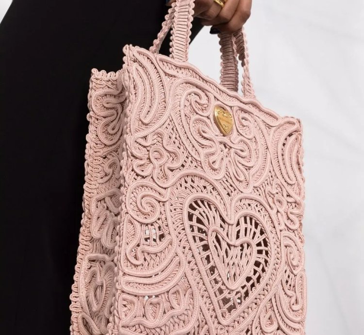 Dolce Gabbana Small Beatrice Cordonetto-lace Tote Bag