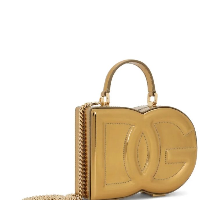 Dolce Gabbana Dg Embossed Metallic Effect Bag