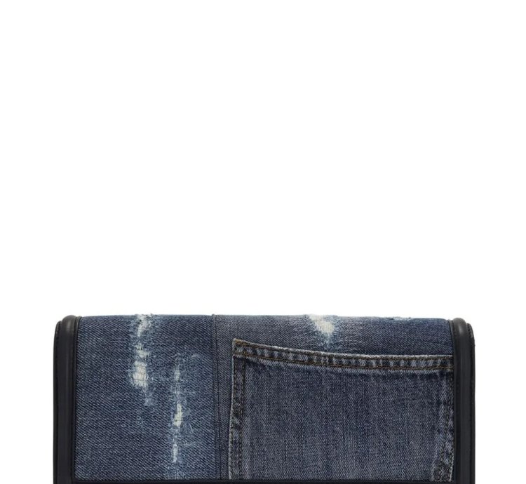 Dolce Gabbana Devotion Patchwork Denim Shoulder Bag