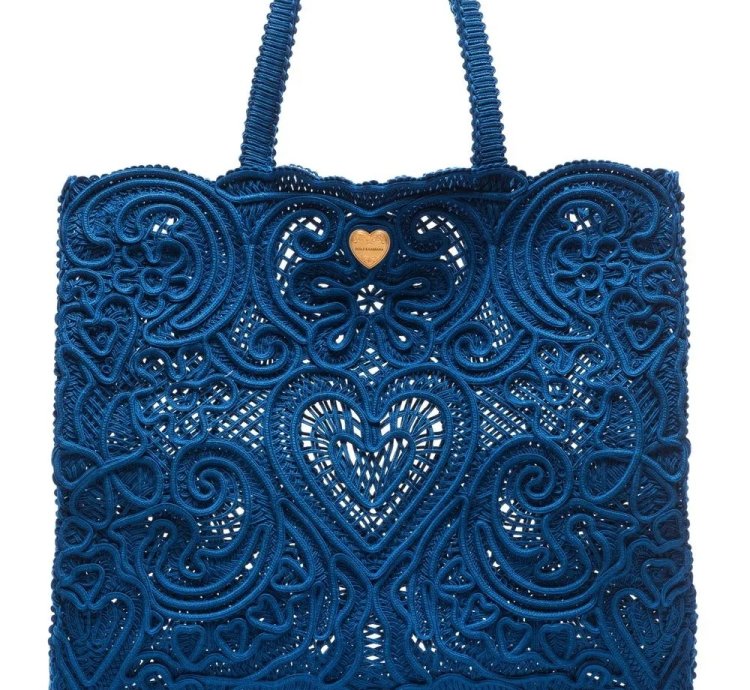 Dolce Gabbana Large Beatrice Cordonetto Lace Tote Bag
