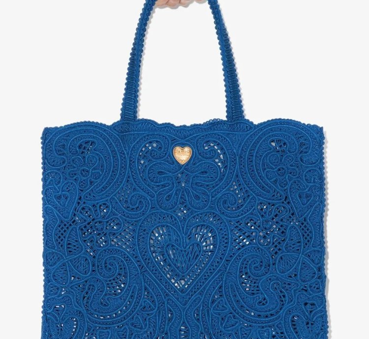 Dolce Gabbana Large Beatrice Cordonetto Lace Tote Bag