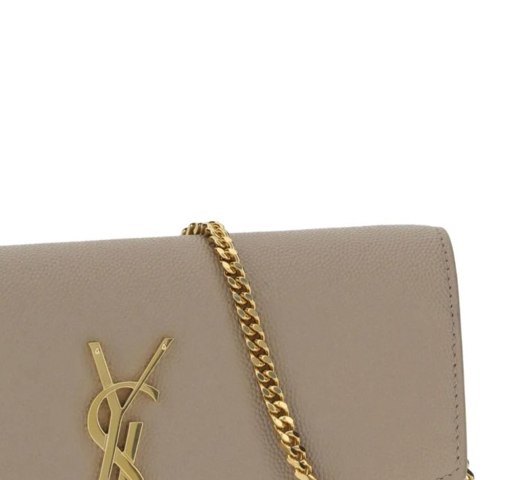 Saint Laurent Uptown Envelope Leather Clutch Bag