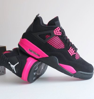 Jordan 4 ' Pink Thunder ' Sport Sneaker