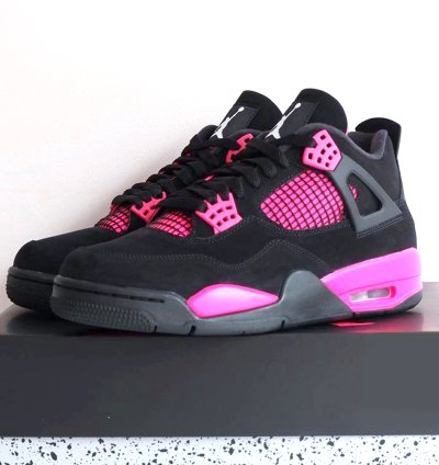 Jordan 4 ' Pink Thunder ' Sport Sneaker