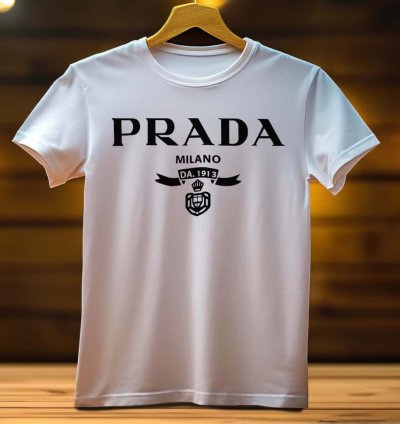Prada Milano Logo Funny Mens Tshirt Size USA