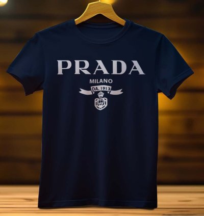 Prada Milano Logo Funny Mens Tshirt Size USA