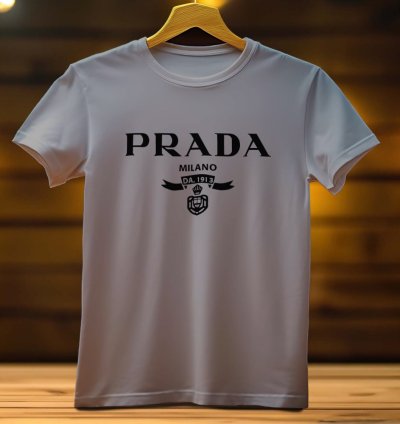 Prada Milano Logo Funny Mens Tshirt Size USA