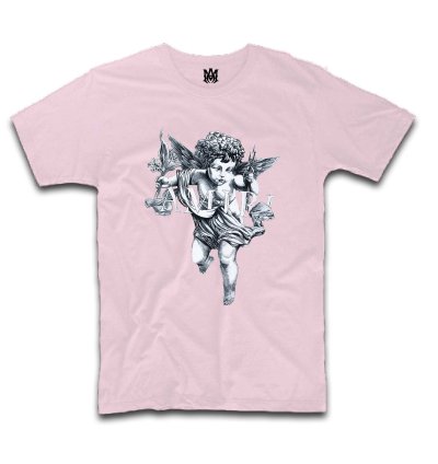 AMIRI Black Shaded Cherub Logo T-Shirt