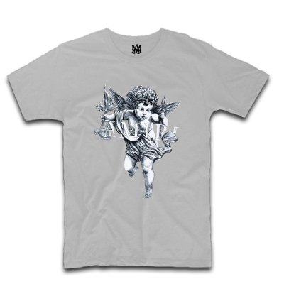 AMIRI Black Shaded Cherub Logo T-Shirt