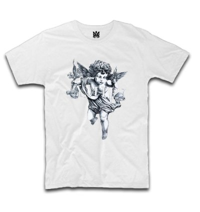 AMIRI Black Shaded Cherub Logo T-Shirt