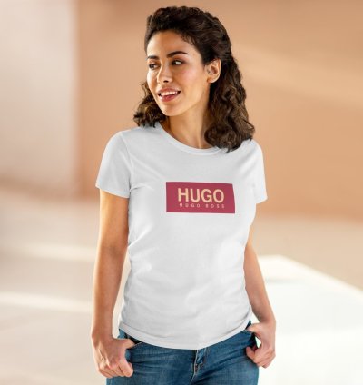 T Shirt Hugo Boss Women Tee White Size USA