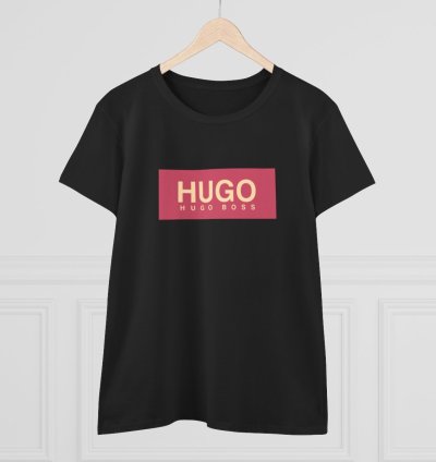 T Shirt Hugo Boss Women Tee Black Size USA