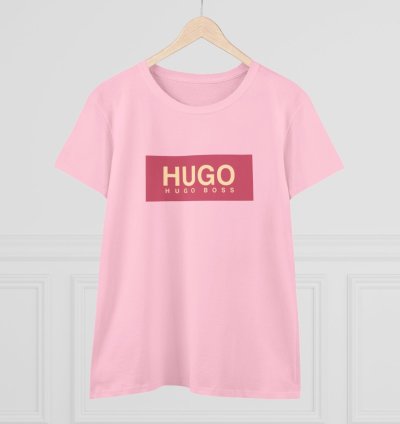 T Shirt Hugo Boss Women Tee Light Pink Size USA