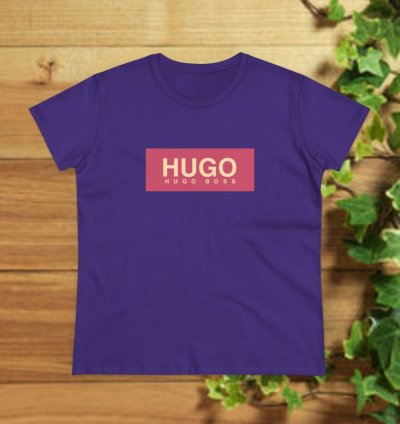 T Shirt Hugo Boss Women Tee Purple Size USA