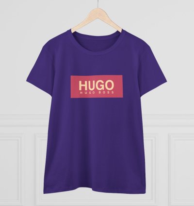 T Shirt Hugo Boss Women Tee Purple Size USA