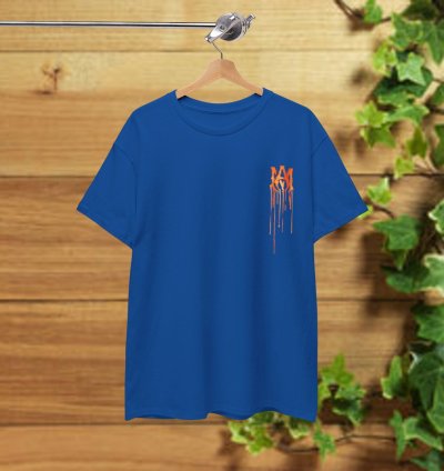 Amiri MA Core Paint Drip T-Shirt Royal Blue Shirt USA Size